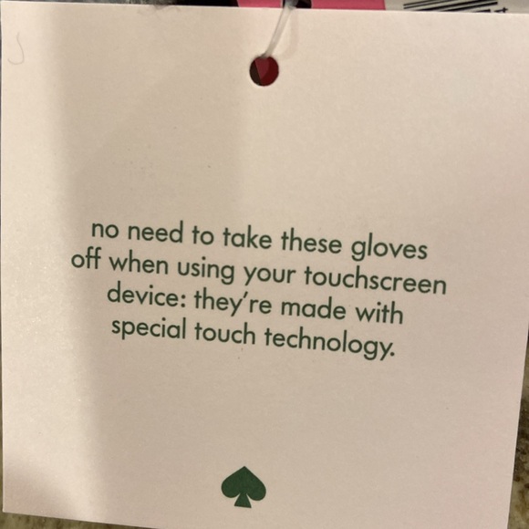 NWT KATE SPADE FLOCKED SPADE GLOVES - Picture 3 of 8